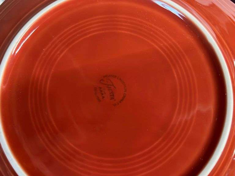 Paprika Fiesta Dinner Plates and Square Luncheon Plate Baer