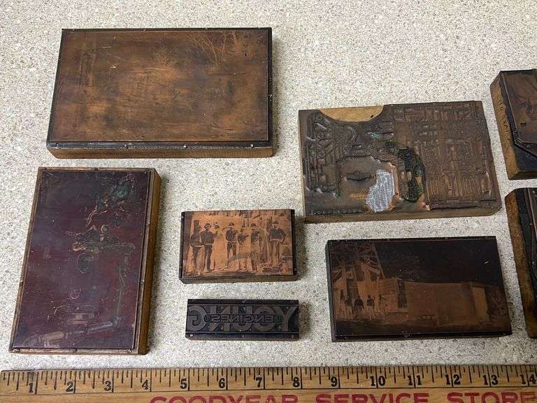 Antique Printing Press Plates Baer Auctioneers Realty, LLC