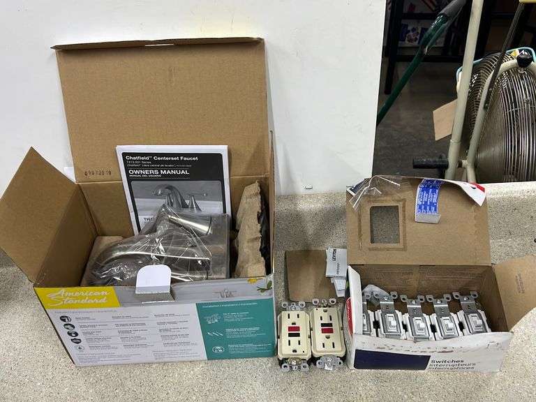 Chatfield New in Box Center Faucet, Electrical Switches and Outlets