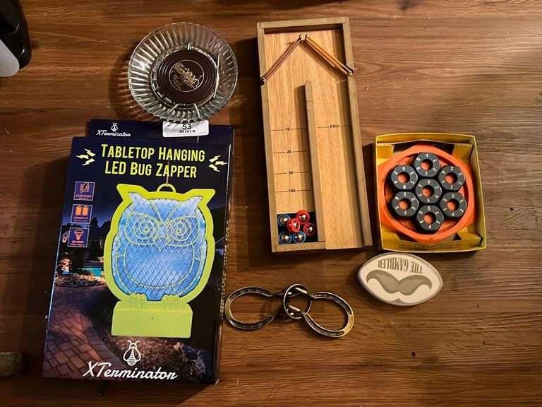 Wood Game, LED Bug Zapper, Horseshoe Puzzle Baer Auctioneers Realty, LLC