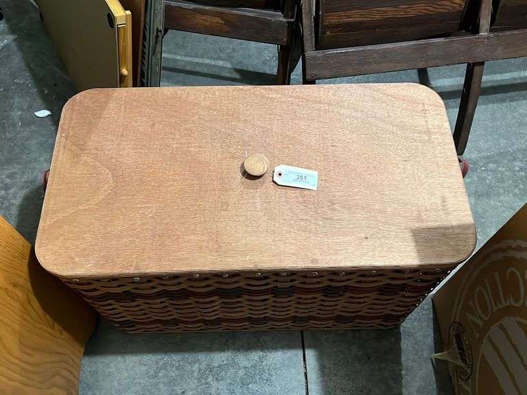 Hand Made Basket Blanket Box with Lid Baer Auctioneers Realty, LLC