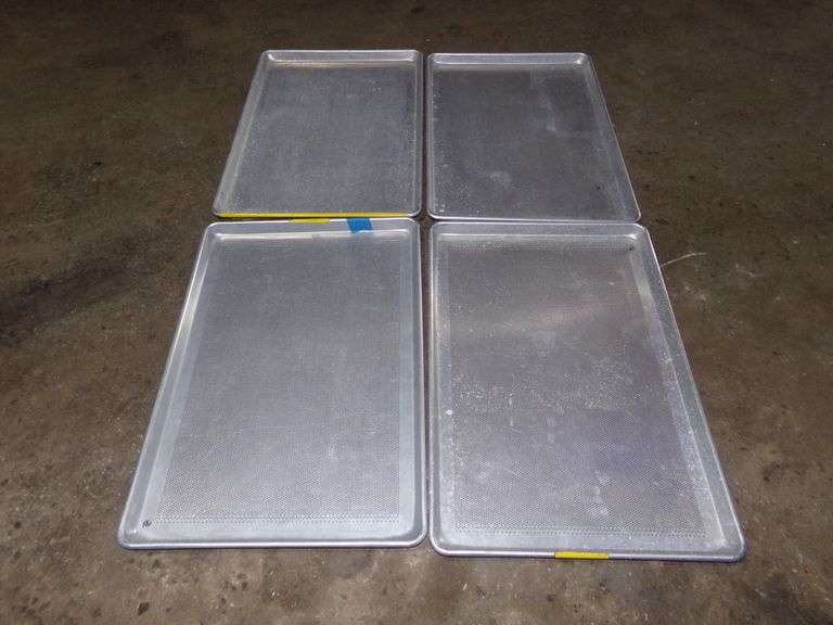 4 Perforated Aluminum Baking Sheets Baer Auctioneers Realty, LLC
