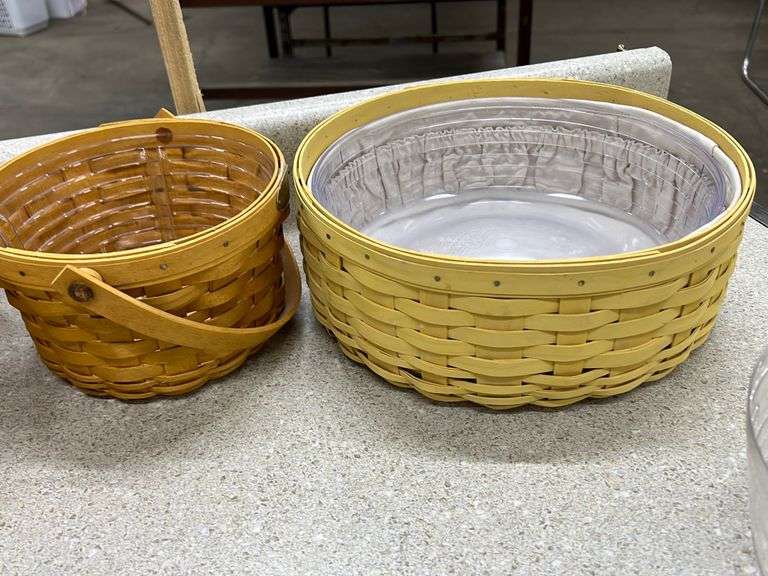 4 Longaberger Baskets with Protectors Baer Auctioneers Realty, LLC