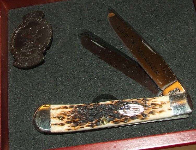 Case NRA Life Member Commemorative Knife & Pin Set Baer Auctioneers