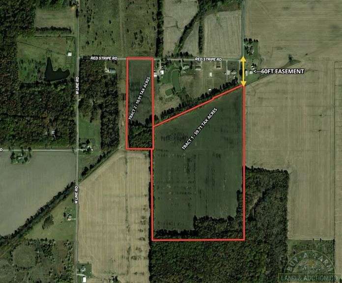 Marion County IL 71+- Acres / 2 Tracts / Tillable Cropland Farmland Income / 2988A
