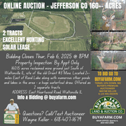 Jefferson County IL 160+- Acres / 2 Tracts / Cropland Hunting Solar Lease / 2985A