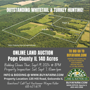 Pope County IL 140 Acres / 2 Tracts / Hunting / CRP Income / 2969A
