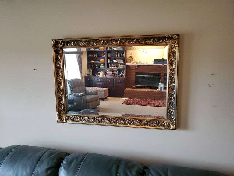 Wall Mirror with gold frame Baker Auctions & Real Estate, LLC