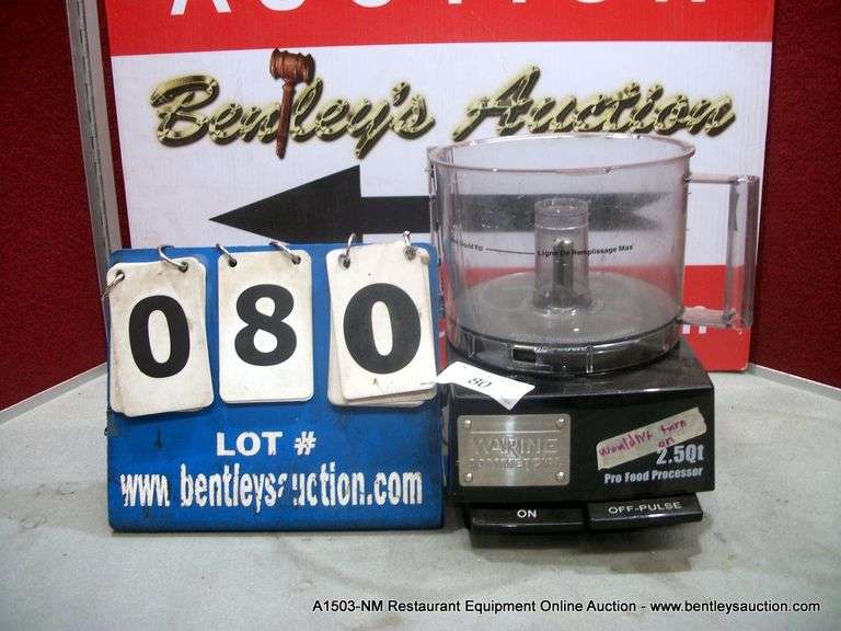 WARING COMMERCIAL PRO FOOD PROCESSOR 2.5 QT. Bentley & Associates, LLC