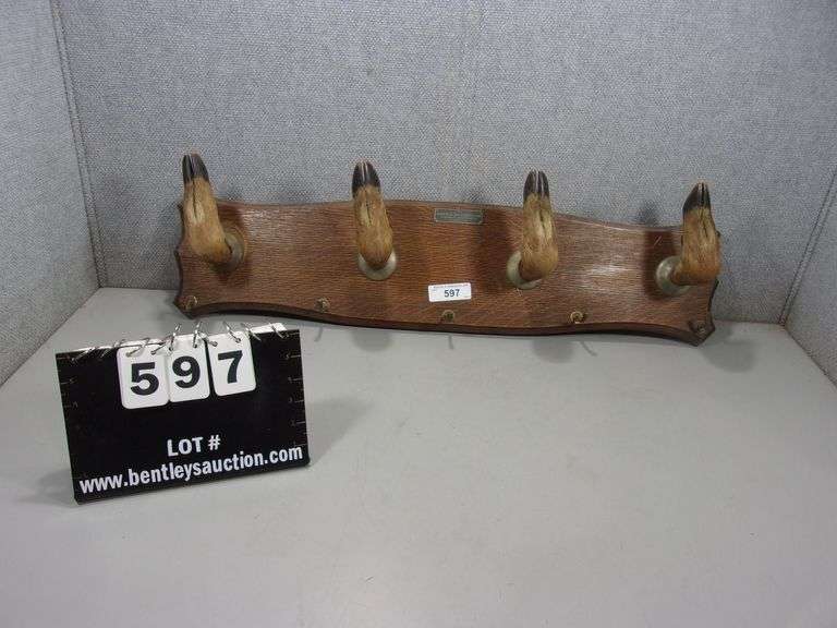 CLEARFIELD TAXIDERMY SHOP DEER HOOF COAT RACK Bentley & Associates, LLC