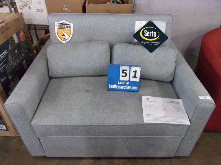 SERTA CARMEL TWIN SIZE CONVERTIBLE CHAIR Bentley & Associates, LLC