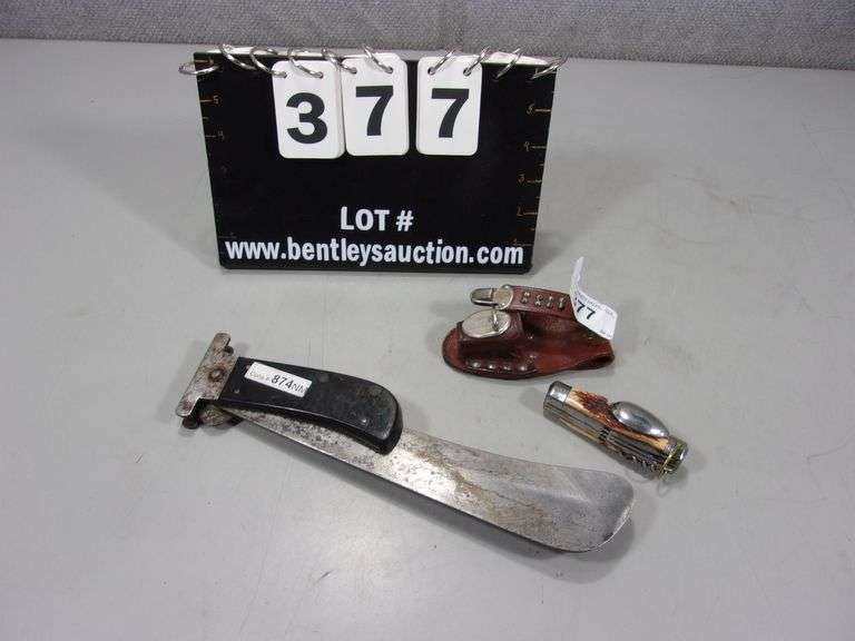 LOT (2) CAMILLUS MILITARY SUGAR CANE KNIFE & POCKET KNIFE Bentley