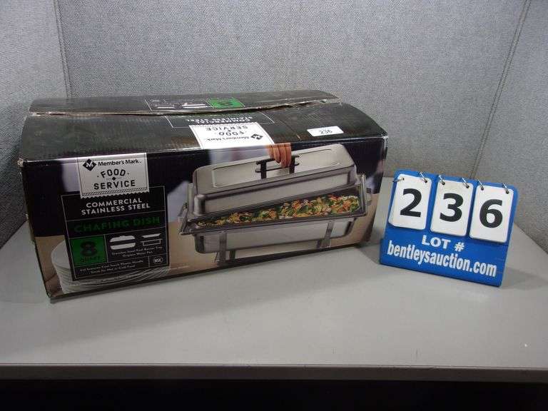 MEMBER'S MARK FOOD SERVICE COMMERCIAL STAINLESS STEEL 8QT CHAFING DISH
