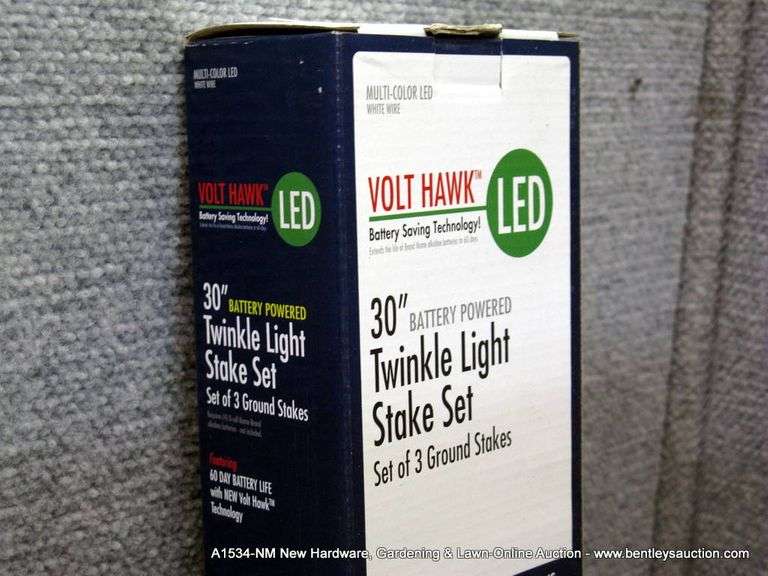 VOLT HAWK 30" TWINKLE LIGHT STAKE SET BATTERY POWERED Bentley