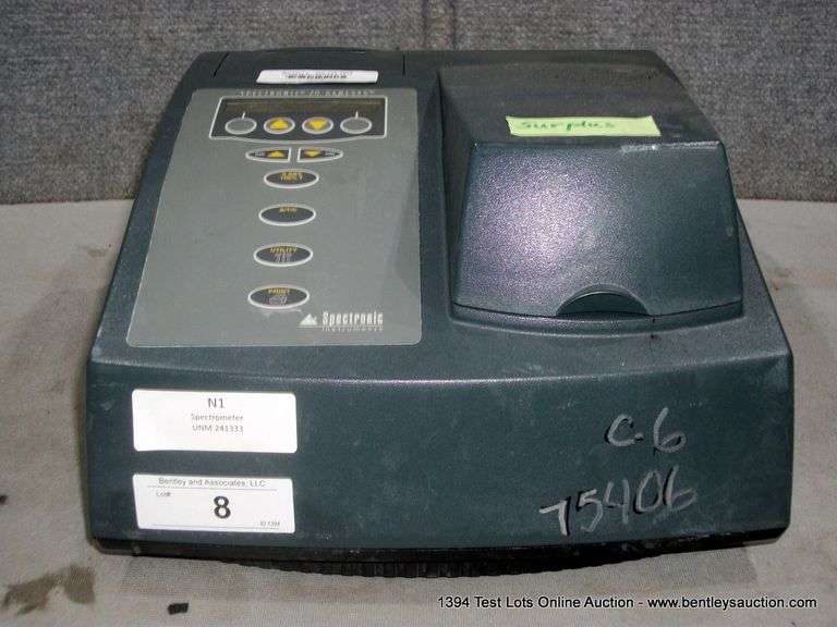 SPECTRONIC 20 GENESYS SPECTROMETER Bentley & Associates, LLC