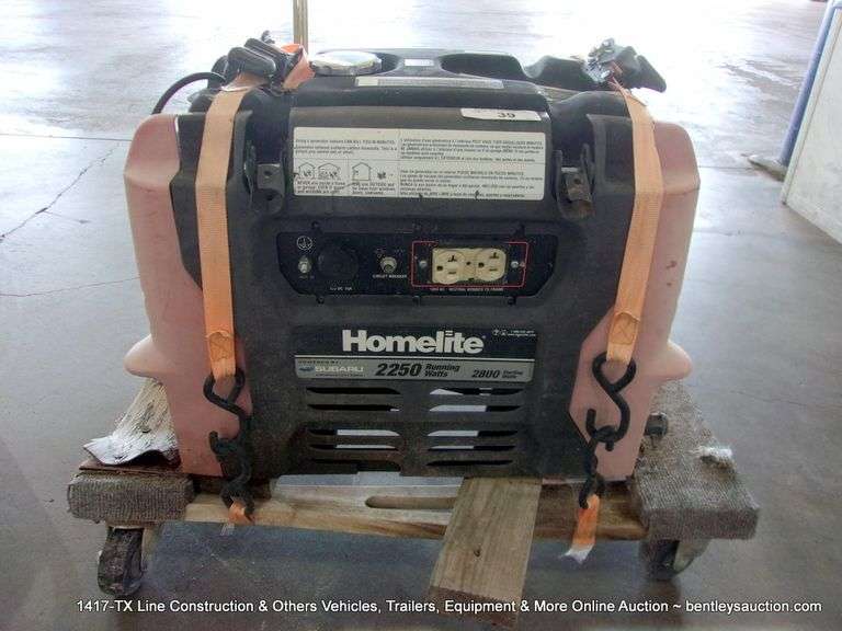 HOMELITE 2250 RUNNING WATTS PORTABLE GENERATOR Bentley & Associates, LLC