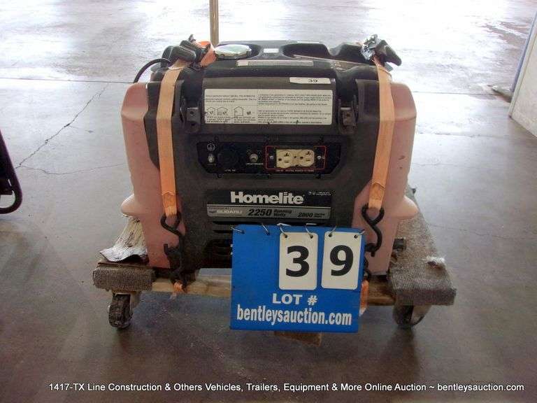 HOMELITE 2250 RUNNING WATTS PORTABLE GENERATOR Bentley & Associates, LLC