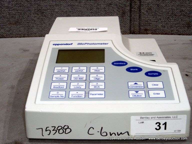 EPPENDORF 6131 BIO PHOTOMETER Bentley & Associates, LLC