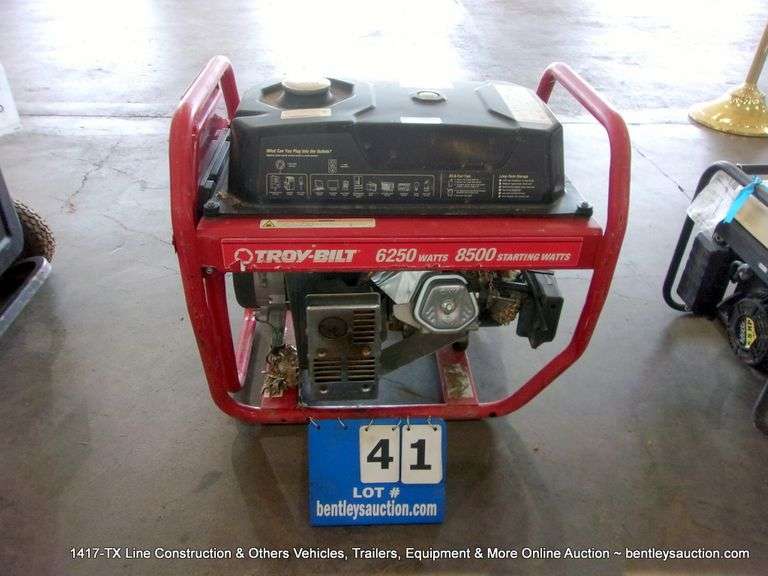 TROYBILT 6250 WATT PORTABLE GENERATOR Bentley & Associates, LLC