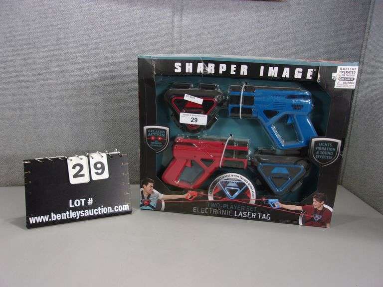 SHARPER IMAGE ELECTRONIC LASER TAG GAME FOR 2 PLAYERS Bentley