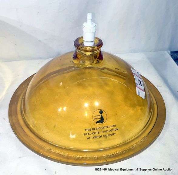 YELLOW GLASS DRY SEAL VACUUM DESICATOR SET Bentley & Associates, LLC