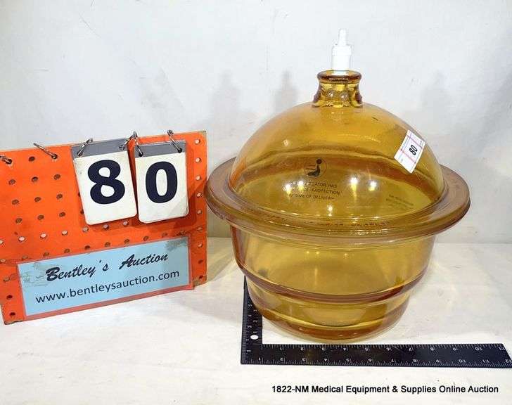 YELLOW GLASS DRY SEAL VACUUM DESICATOR SET Bentley & Associates, LLC