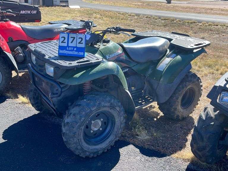 2000 KAWASAKI PRAIRIE 400 4-WHEELER ATV, GREEN, VIN: JKAVFKC12YR516696 ...