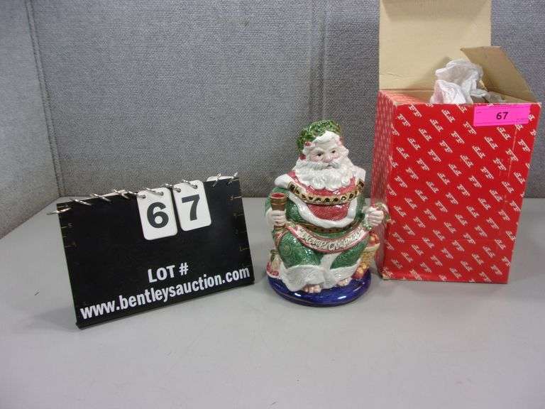 PORCELAIN SANTA FIGURINE COOKIE JAR Bentley & Associates, LLC