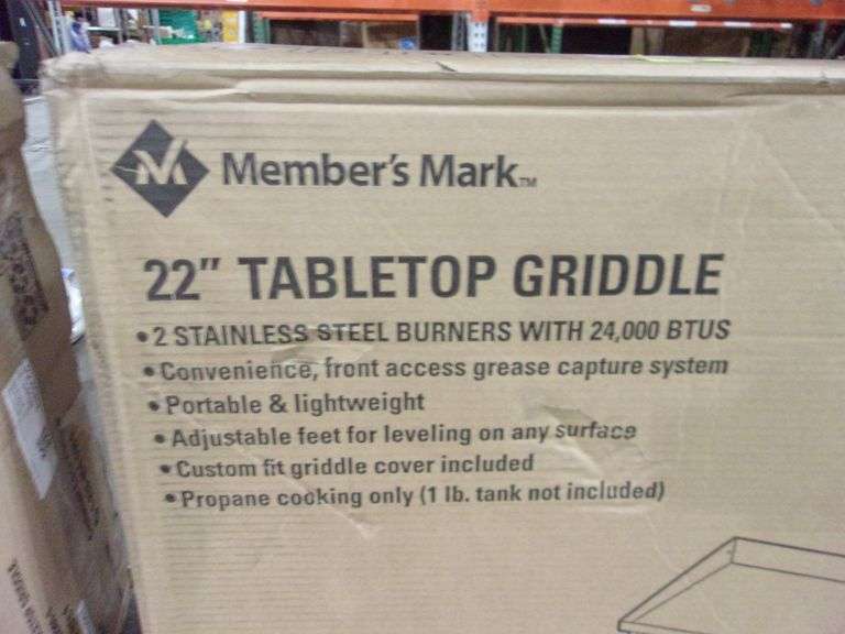 MEMBER'S MARK TABLE TOP GRIDDLE IN BOX 22" Bentley & Associates, LLC