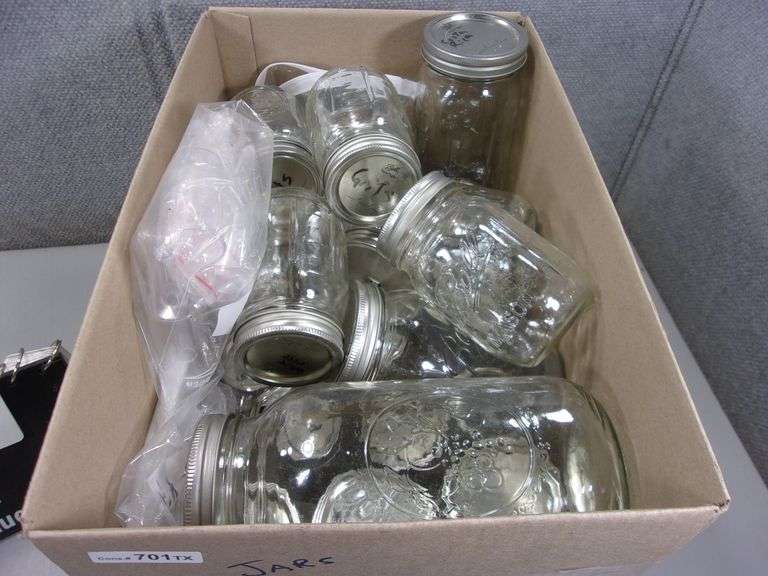 BOX ASSORTED SIZED GLASS CANNING JARS Bentley & Associates, LLC