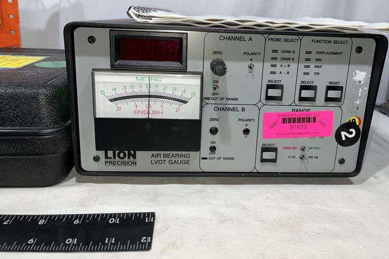 LION PRECISION AB02 AIR BEARING LVDT GAUGE Bentley & Associates, LLC