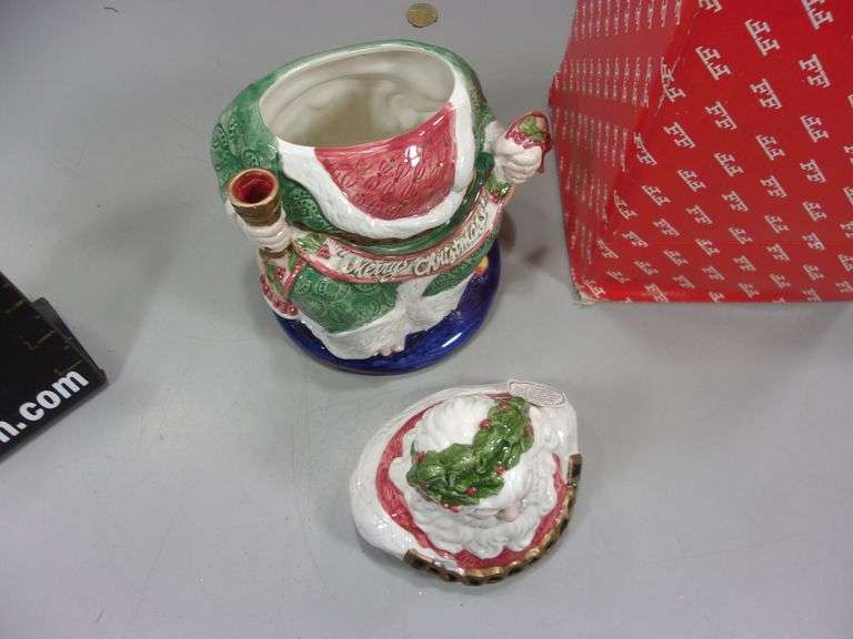 PORCELAIN SANTA FIGURINE COOKIE JAR Bentley & Associates, LLC