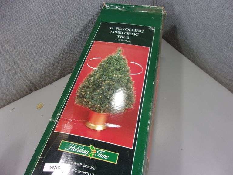 HOLIDAY TIME 32" REVOLVING FIBER OPTIC CHRISTMAS TREE Bentley