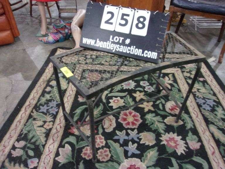 BLACK METAL OUTDOOR SIDE TABLE Bentley & Associates, LLC