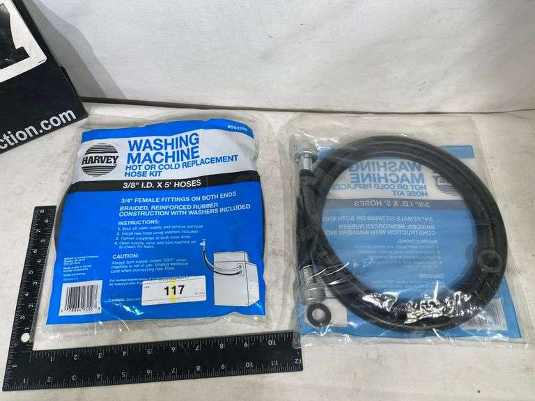 HARVEY WASHING MACHINE HOT OR COLD REPLACEMENT HOSE KIT (2X MONEY) Bentley & Associates, LLC