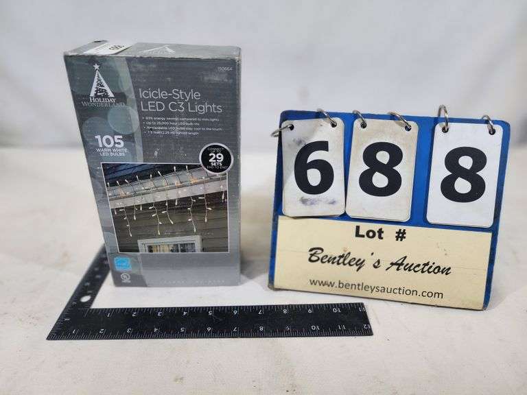 HOLIDAY WONDERLAND ICICLESTYLE LED C3 LIGHTS WARM WHITE BULBS