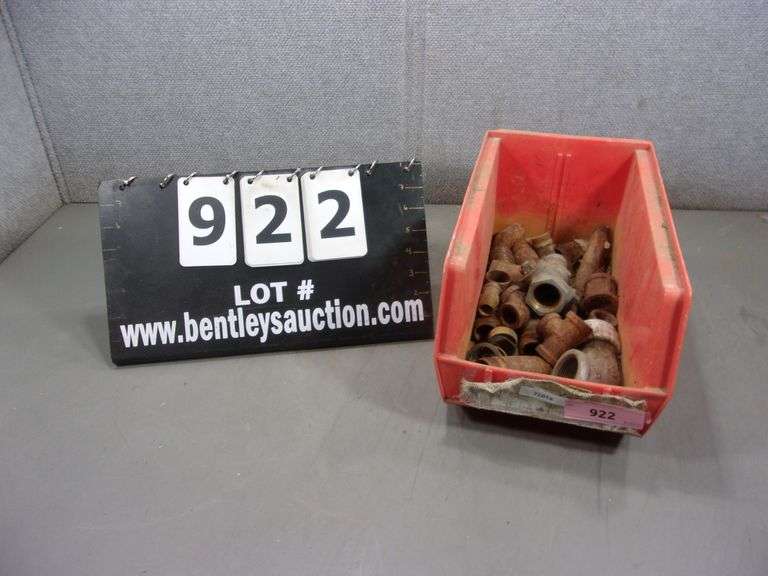 PLASTIC ORGANIZING BUCKETORANGE ASSORTED METAL PIPE FITTINGS Bentley & Associates, LLC