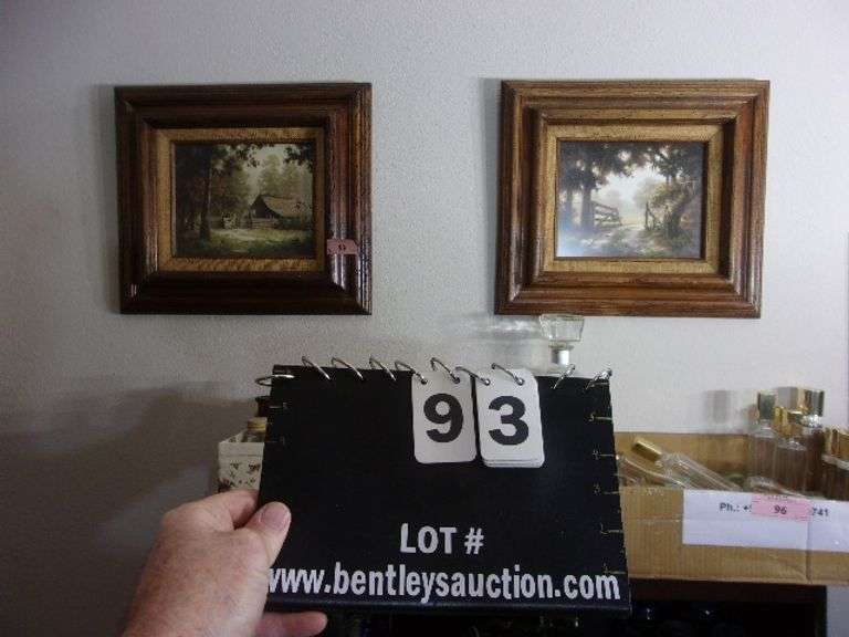 SMALL FRAMED DALHART WINDBERG PRINTS OLD BARN & OLD GATE (2X MONEY