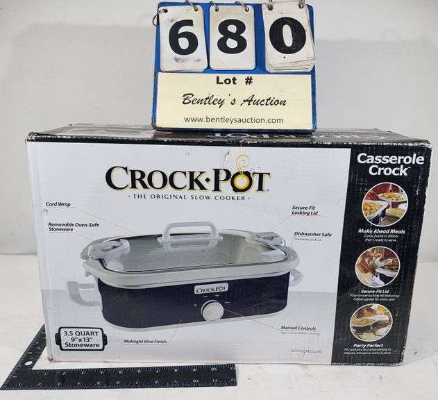 CROCKPOT 3.5 QUART 9X13 CASSEROLE CROCK Bentley & Associates, LLC