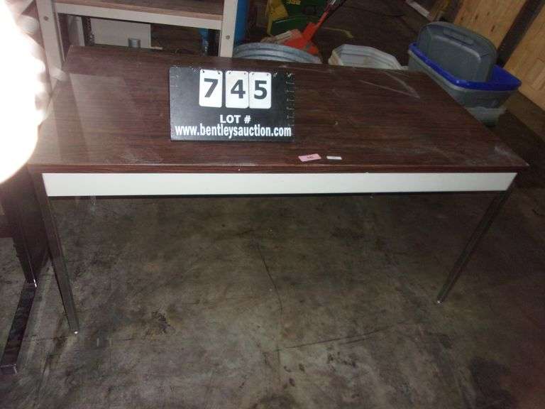 DARK BROWN WOOD DESK Bentley & Associates, LLC