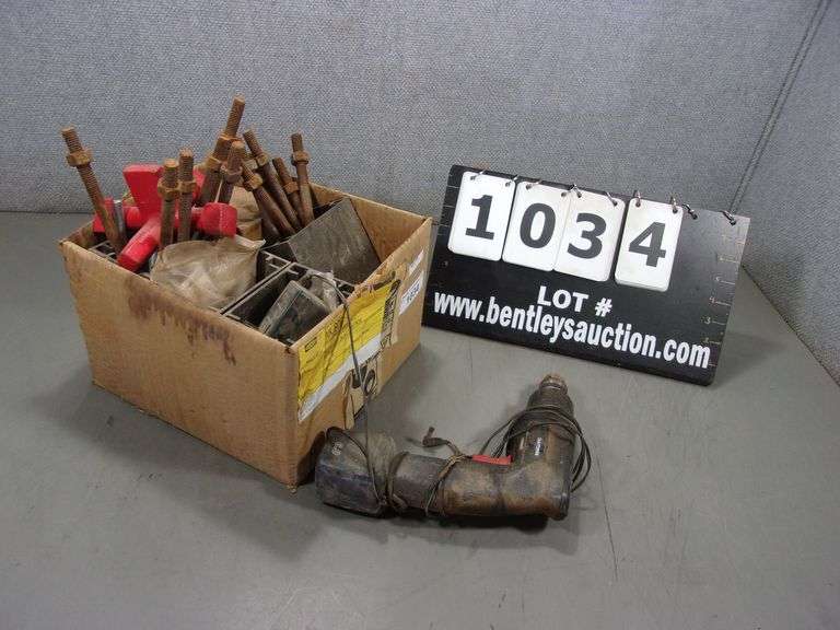 BOX CRAFTSMAN CORDLESS DRILL, BLACK JUNCTION BOXES, BOLTS Bentley