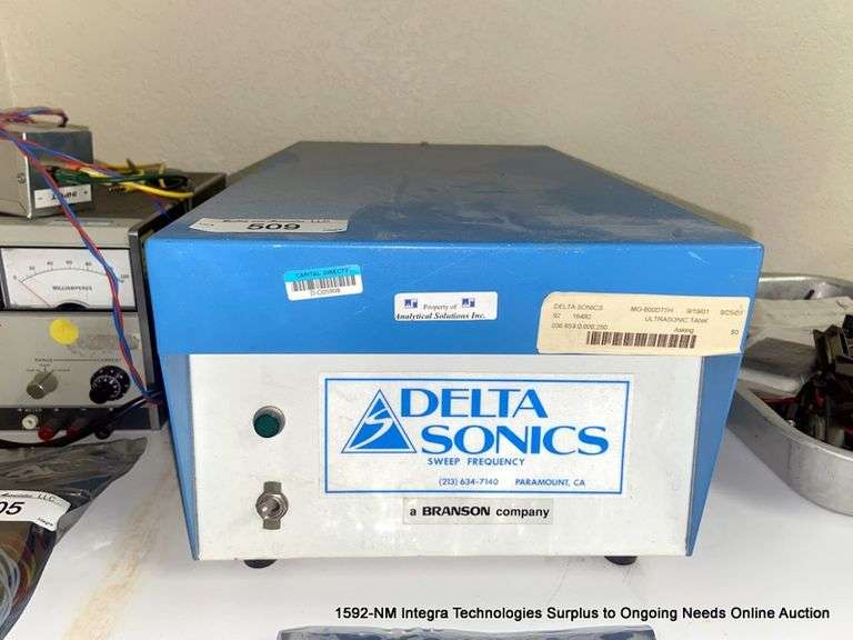 DELTA SONICS MG600 DTSH SWEEP FREQUENCY Bentley & Associates, LLC