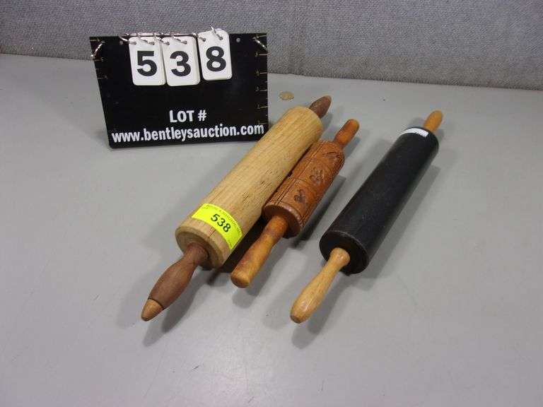 LOT 3 VINTAGE WOODEN ROLLING PINS Bentley & Associates, LLC