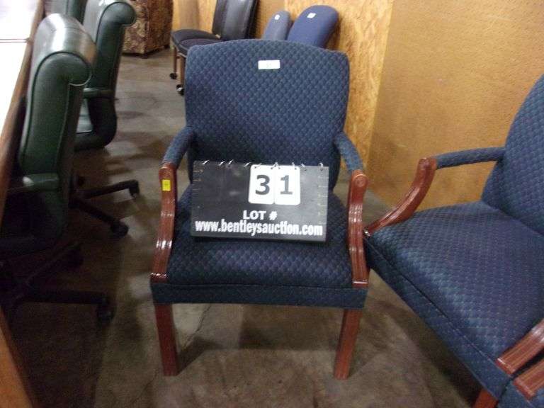 BLUE UPHOLSTERED WAITING ROOM OFFICE CHAIRS Bentley & Associates, LLC