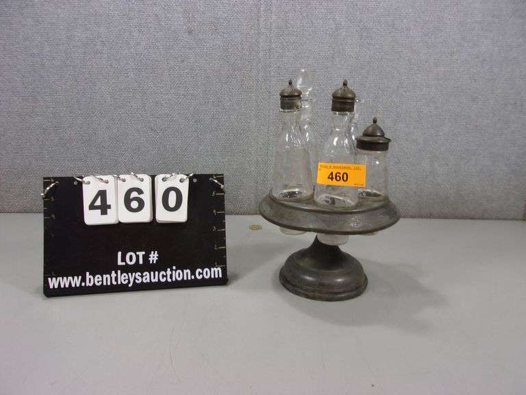 VINTAGE ETCHED CRUET SET Bentley & Associates, LLC