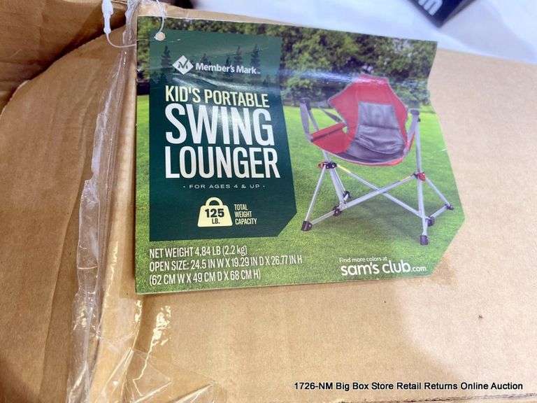 MEMBER'S MARK KIDS PORTABLE SWING LOUNGER RED Bentley & Associates, LLC