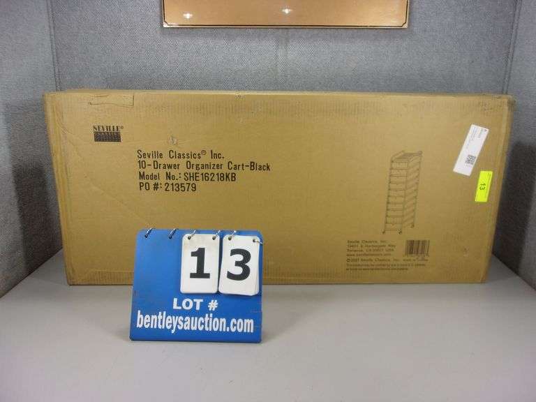 SEVILLE CLASSICS 10DRAWER ORGANIZER CARTBLACK Bentley & Associates, LLC