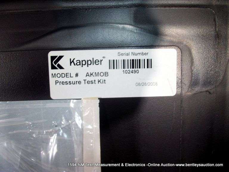 KAPPLER UK821 PRESSURE TEST KIT Bentley & Associates, LLC