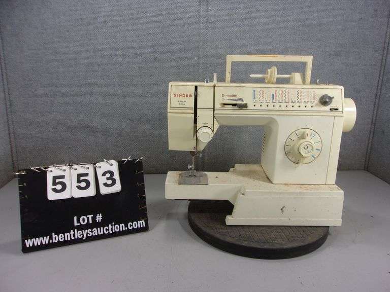 VINTAGE SINGER MERRITT SEWING MACHINE WHITE ELECTRIC Bentley
