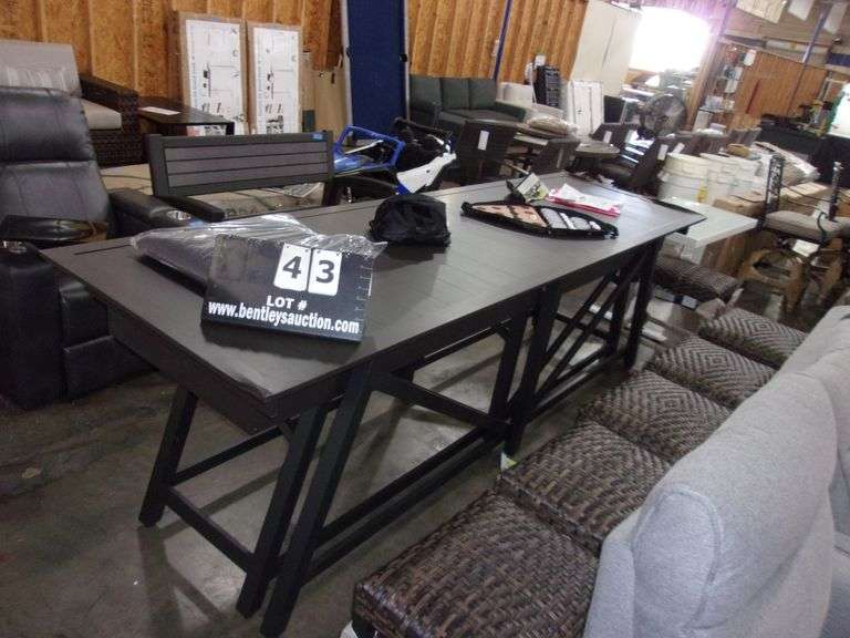 MEMBER'S MARK LAKEMONT SHUFFLEBOARD 7 PC. DINING SET SLIGHTLY DAMAGED